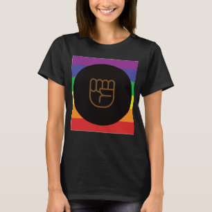 Black LQBTQIA+ Love Wins Rainbow Love Wins Resist  T-Shirt