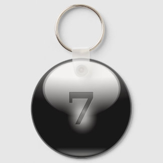 Black Lucky 7 Keychain