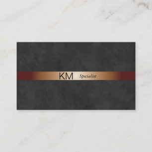 Black Lux Gradient Strike through Business Card