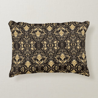Black Luxurious Patter Accent Pillow