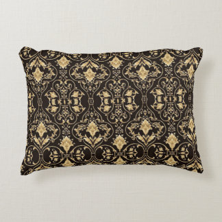 Black Luxurious Patter Accent Pillow