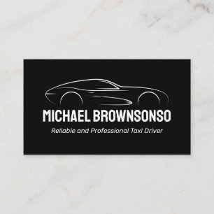 Black Luxury Car Illustration Design Business Card