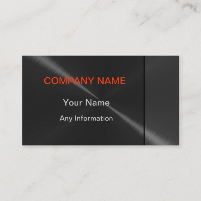 Black Luxury Metal Business Cards 2 (Front)