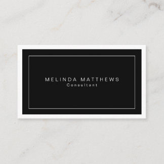 Black Luxury Professional Elegant Modern Simple Business Card