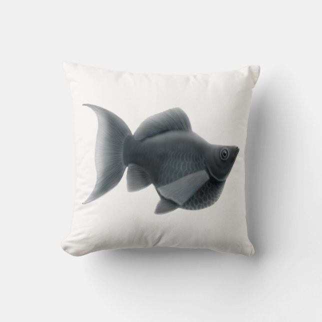 Black Lyretail Balloon Molly Pillow (Front)