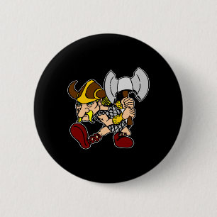 Black Mad Viking2 2 Inch Round Button