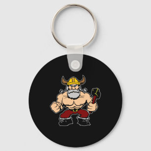 Black Mad Viking Keychain
