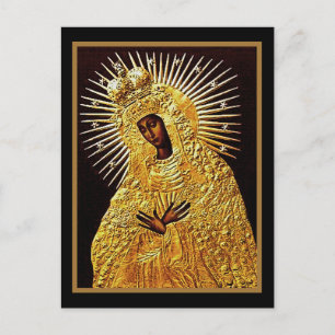 Black Madonna in Prayer  Postcard