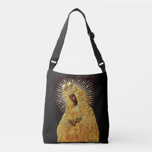 Black Madonna in Prayer ...  Poster Crossbody Bag