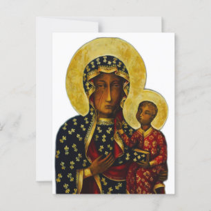 Black Madonna of Częstochowa Postcard