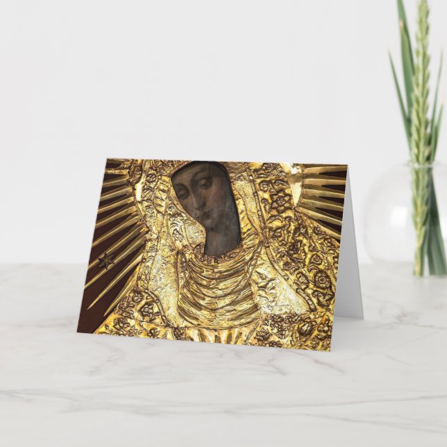 Black Madonna Poland Our Lady of Grace Of The Gate Card (Front)