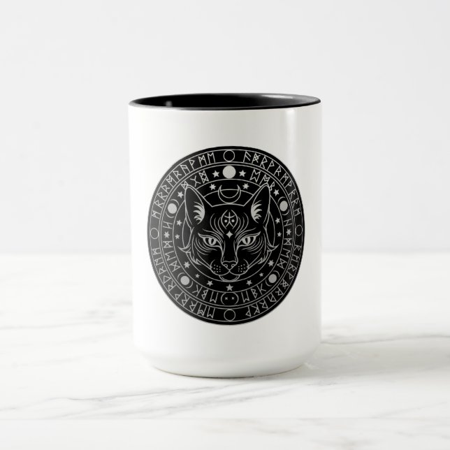 Black Magic Cat Mug (Center)