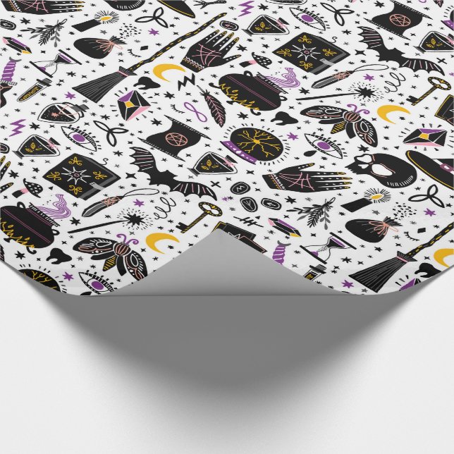 Black Magic Halloween Wrapping Paper (Corner)