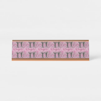 Black Magic Hollyhock by Yeshaya Dank -  Desk Name Plate