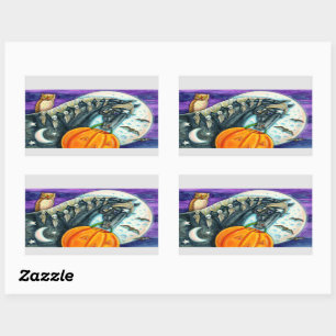 BLACK MAGIC HORSE, OWL, JACK O LANTERN & SKULLS STICKER