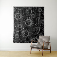 Black Magic Vintage Celestial Sun Moon Stars