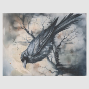 Black Majestic Raven Tissue Paper