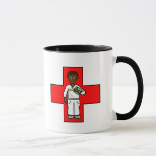 Black Male Nurse Mug  Personalize Name
