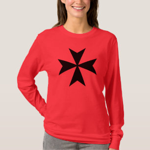Black Maltese Cross T-Shirt