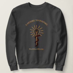 Black Man, M.D. Sweatshirt gris unisex