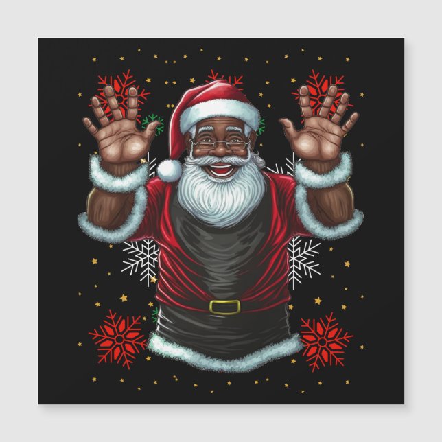 Black Man Melanin Christmas Santa Claus Ugly Xmas (Front)
