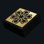 Black Mandala and Gold Gift Box<br><div class="desc">Store your treasures or give a treasure gift box to someone as a beautiful gift.
Choices of wood frames are now available.
Many designs for different occasions are available in my store.</div>
