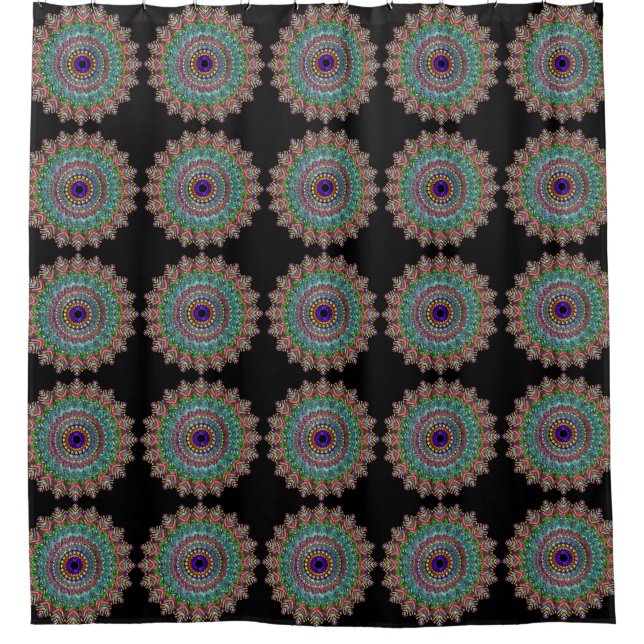 Black Mandala Art Flower Personalized Custom (Front)