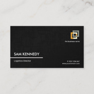 Black Map Grid Lines Logistics Transporter Business Card