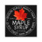 Black Maple Syrup Label with Red Sugar Maple Leaf