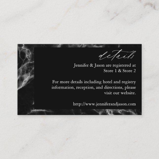 Black Marble 2 Details Enclosure Card (Front)