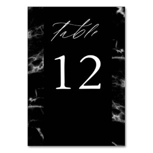 Black Marble 2 Table Number