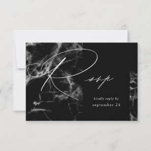 Black Marble 2 V2 w Meal RSVP Card