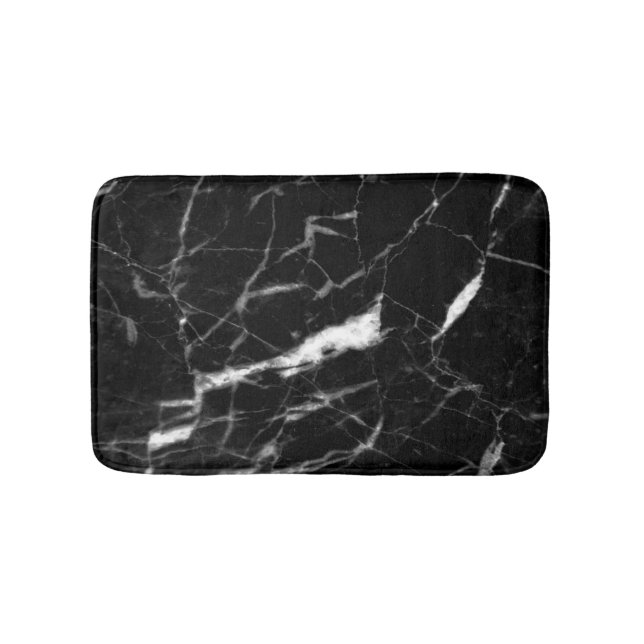 Black Marble Bath Mat (Front)