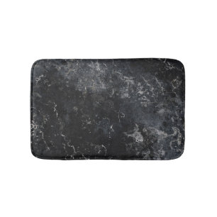 Black marble bath mat