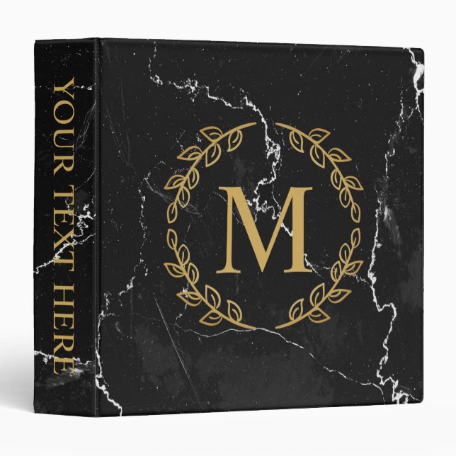 Black Marble Binder (Front/Spine)