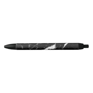 Black MArble Black Ink Pen