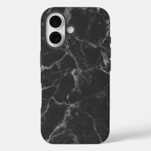Black Marble iPhone 16 Case