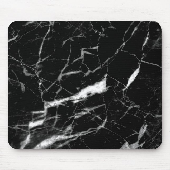 Black Marble Colour Mousepad, Marble Colour Mouse Pad (Front)