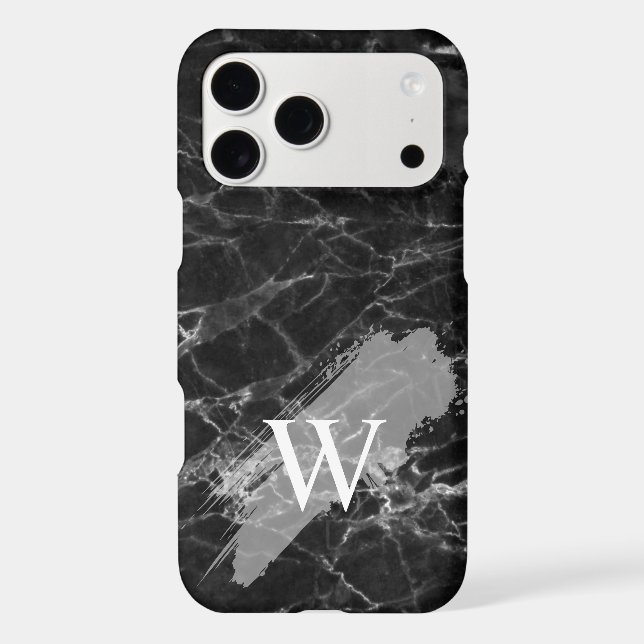 Black Marble Initial Monogram (Back)
