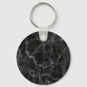 Black marble keychain