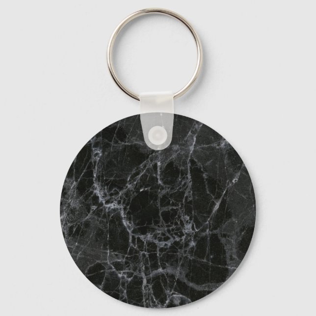Black marble keychain (Front)