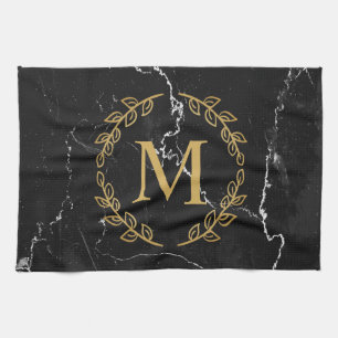 Black Marble Kitchen Towel