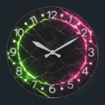 Black Marble Neon Clock Design<br><div class="desc">Step into modern elegance with this black marble neon clock design, where glowing green and pink accents meet a sleek marble backdrop. The bold contrast of luminous colors against deep stone textures creates a striking aesthetic that feels both futuristic and timeless. Perfect for those who love vibrant artistry, geometric balance,...</div>