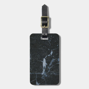 Black Marble Pattern Luggage Tag