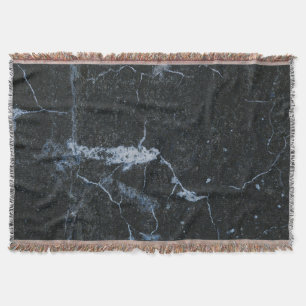 Black Marble Pattern Throw Blanket