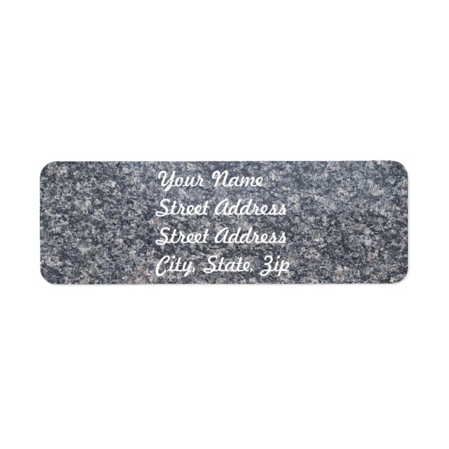 Black Marble Return Address Sticker (Front)