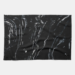 Black Marble Space Kitchen Towel