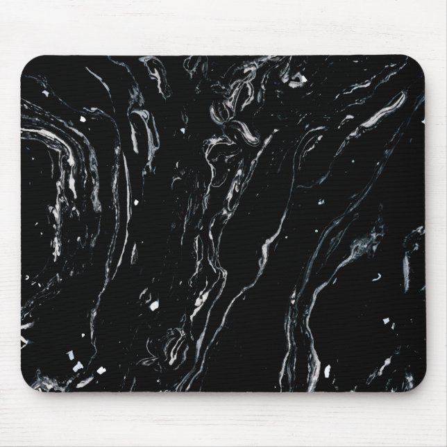 Black Marble Space Mouse Pad (Front)