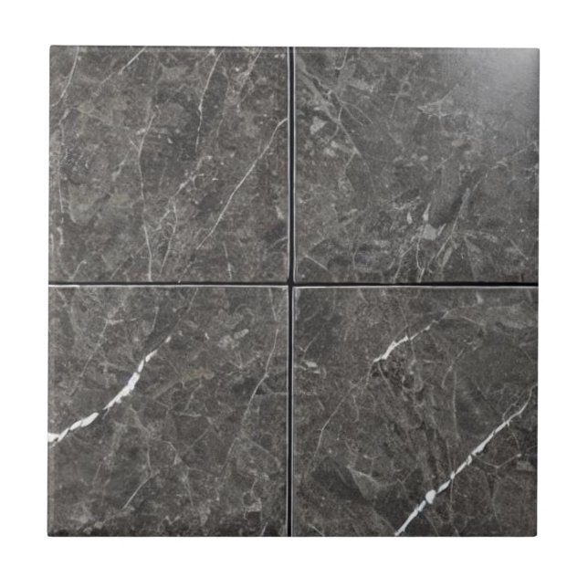 Black marble squares ceramic tiles (Front)