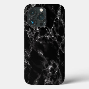 Black Marble Stone iPhone Case